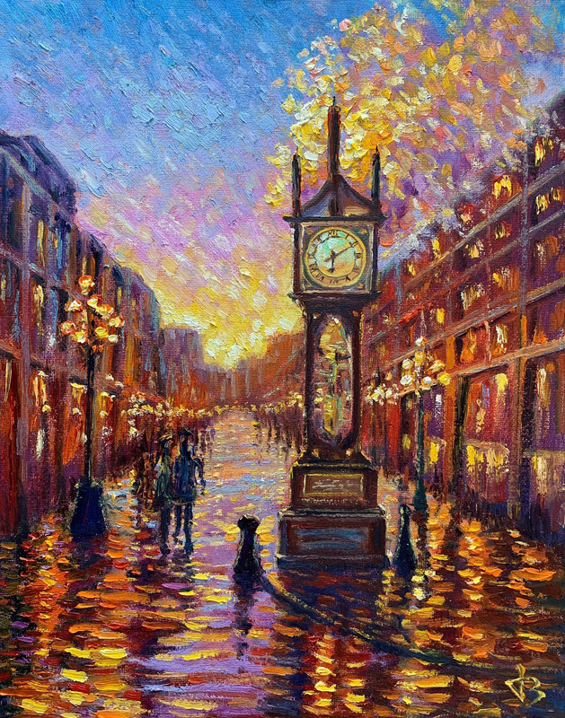 Steam Clock After the Rain