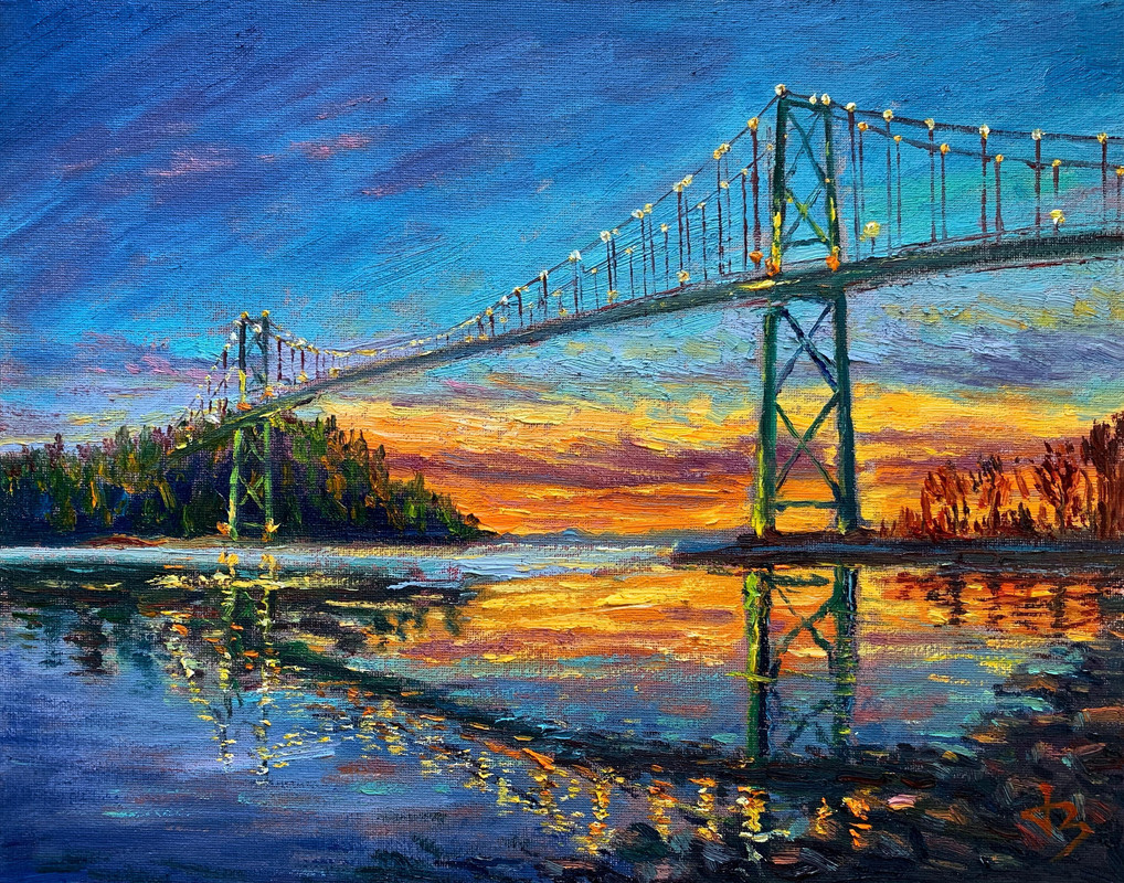 Golden Reflections at Lion Gate Bridge