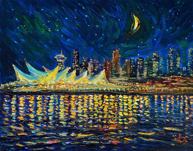 Starry Night at Canada Place