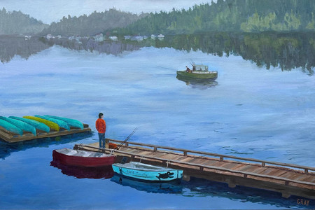 Waiting patiently on Bamfield Pier