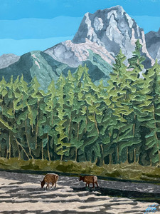 Grazing at the foot of Big Sister