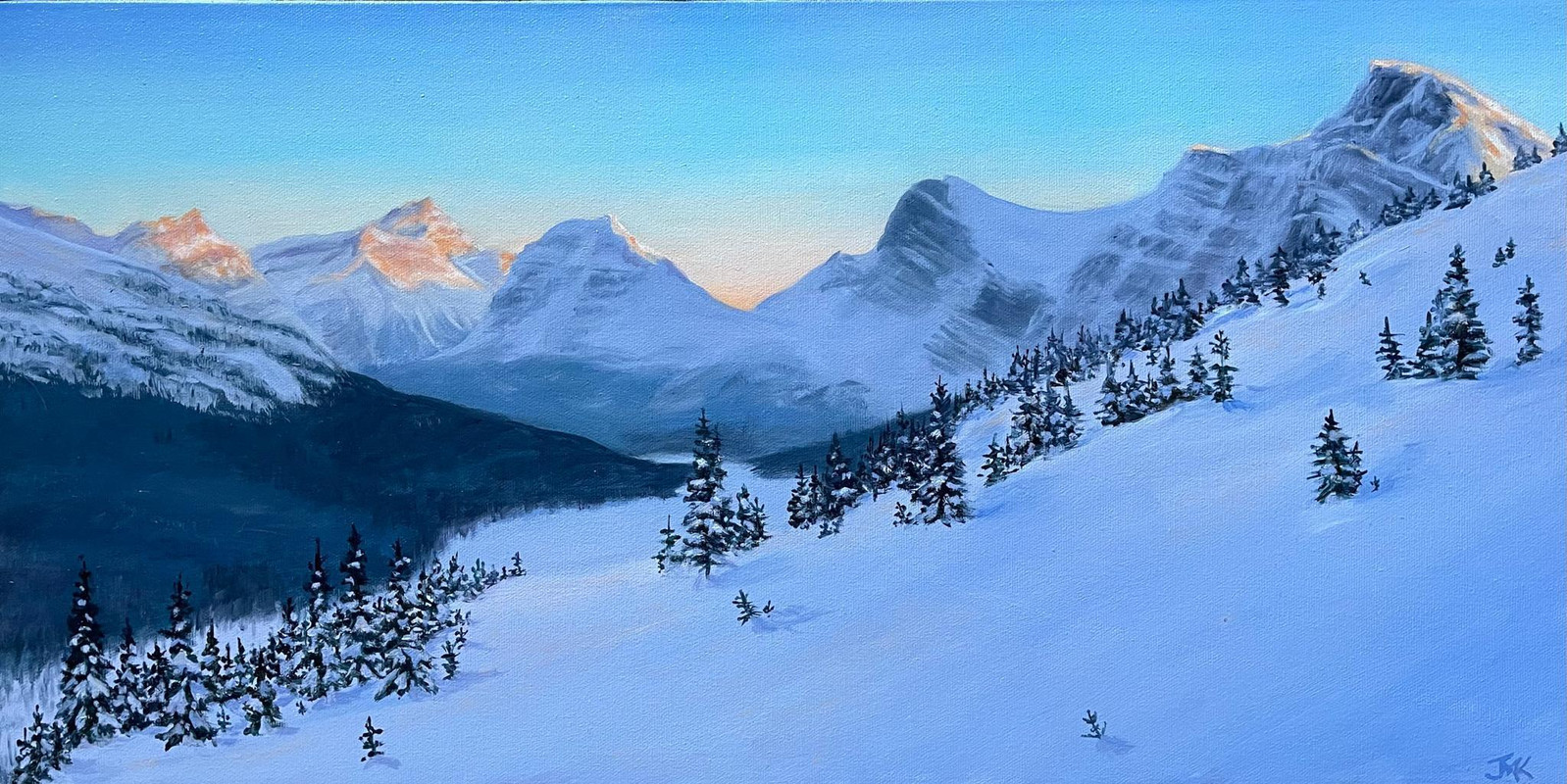 Last Light at Bow Summit, Banff National Park  t