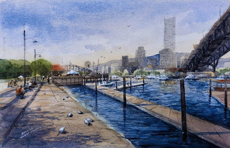 Morning of Granville Island