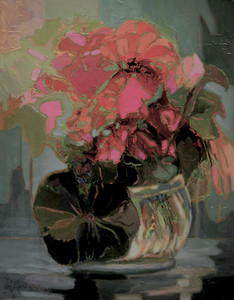 Bowl Of Scarlet Flowers