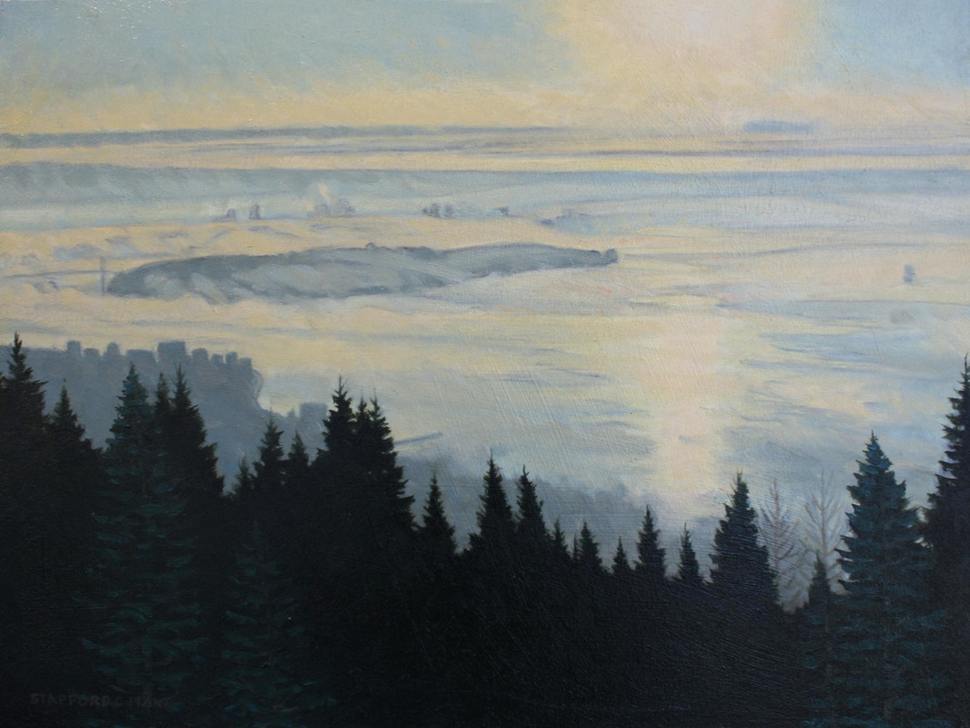 #1014-Misty Morning, First Narrows, Vancouver