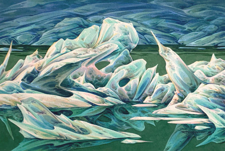 Ice On the Cavell Pond