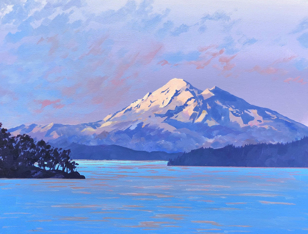 Alpenglow on Mt Baker