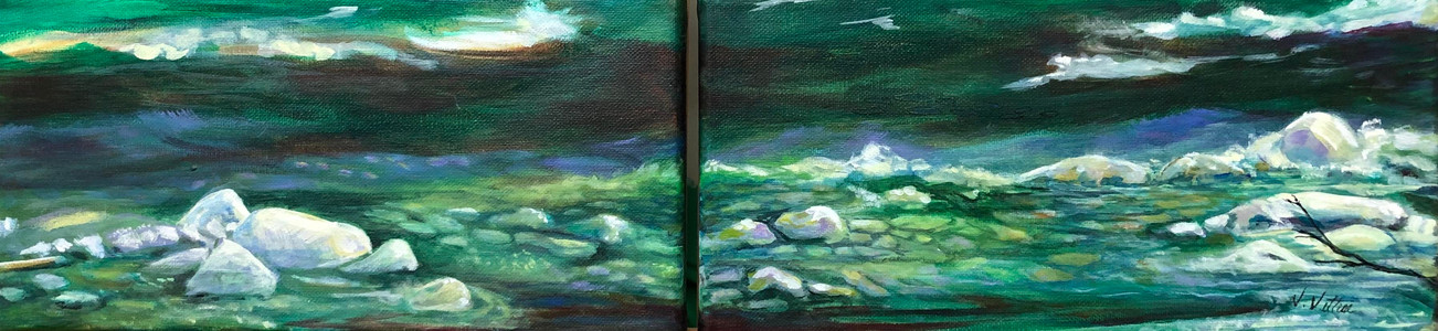 River rock (diptych)