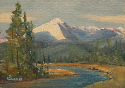 Snow Peaked Mountain Range