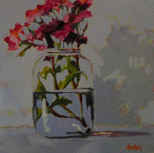 mason jar 16, baby roses