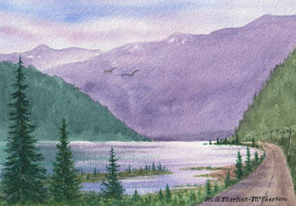 Lake Revelstoke View Along Hwy 23N