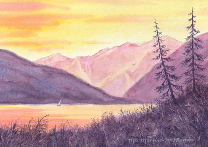 Lake Revelstoke Sunset Beauty