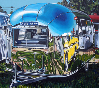 Airstream with Yellow Truck