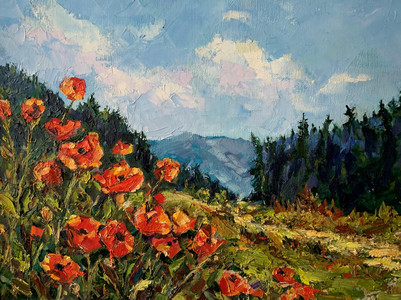 Poppies Along the Road