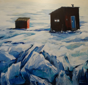 Ice Fishing Shacks, Gimli