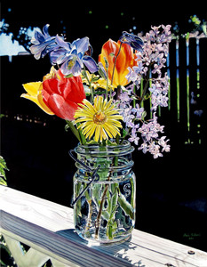 May blooms in a Mason Jar