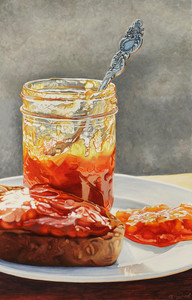 Moorpark apricot jam and toast