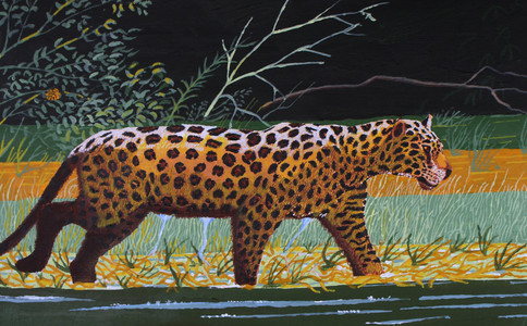 Jaguar in the swamp