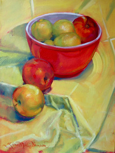 Apples with Red Bowl