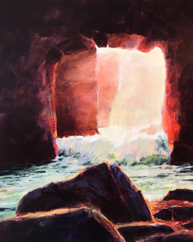 When the Light Breaks Through, (Phiffer Rock, Big Sur)