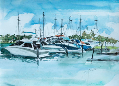 Boats in the marina