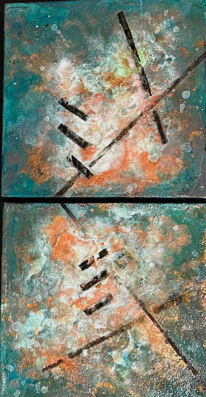 Anchored in Mist Diptych