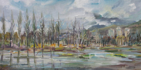 Poplars at Burnaby Lake-Plein Air