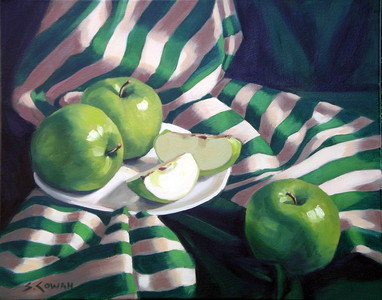 Green Apples & Stripes