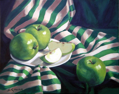 Green Apples & Stripes