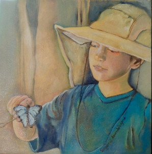 Boy and butterfly
