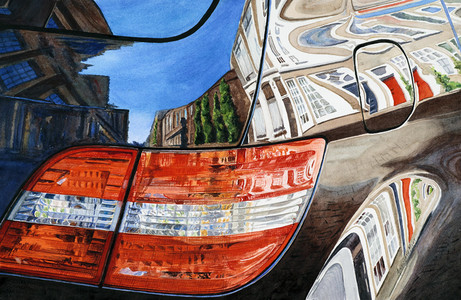 SUV Cityscape (Reflection Series)