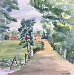 Over The Humpy Bridge By The Village Garden