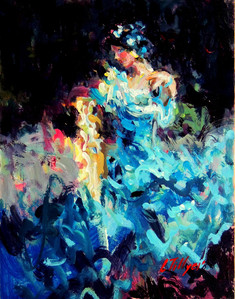 dancer in blue