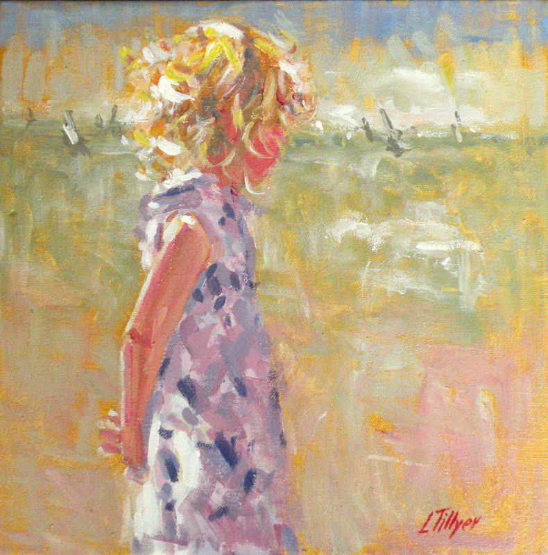 Girl Looking at Sailboats