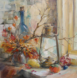 Still life with the lantern