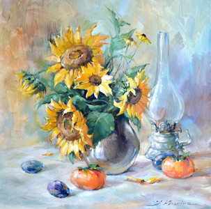 Still life with the sunflowers