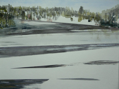 Early Snow On Lake