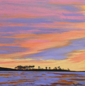 Sunset in orange and purple