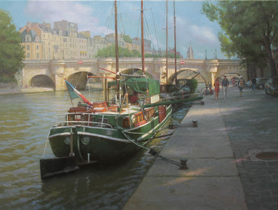 "Boats at the Seine River"