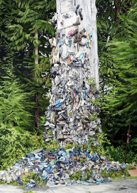 The Climb - Shoe Tree on Holberg Road, Vancouver Island