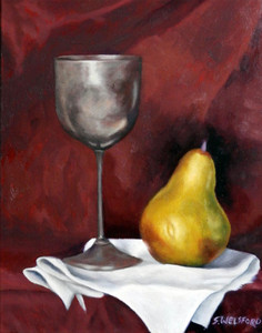 Wine Goblet with Pear
