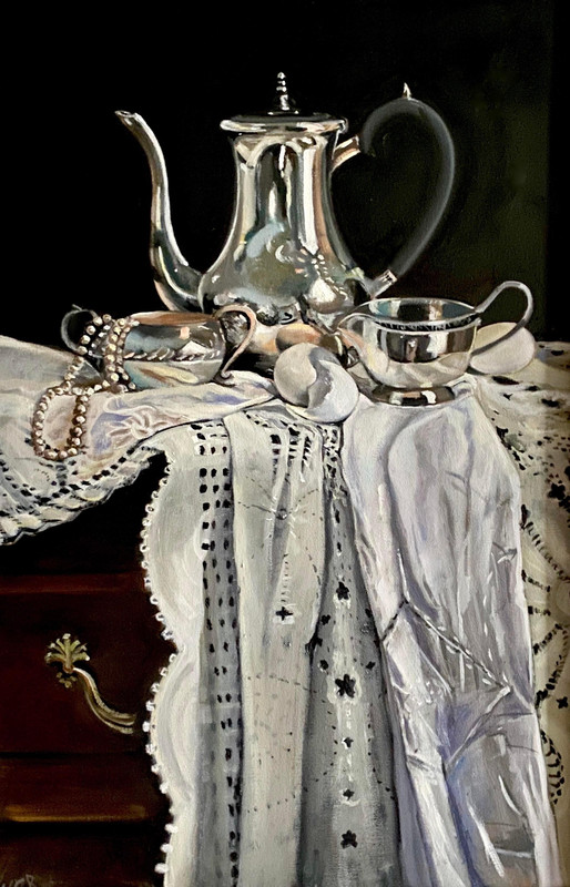 Silver, Shells, Linen & Lace