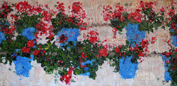 Flowers on a Wall in Cordoba