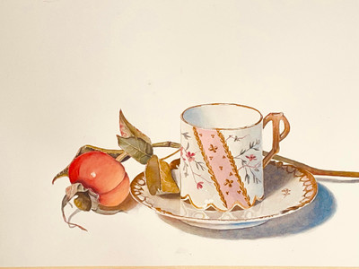 teacup with rose hip