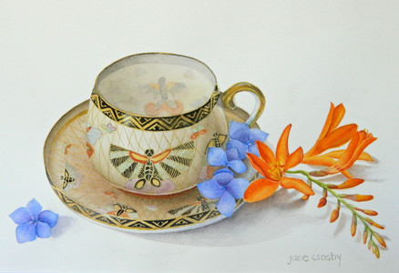 Satsuma Teacup, Butterfly