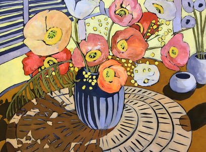 Vase with Poppies