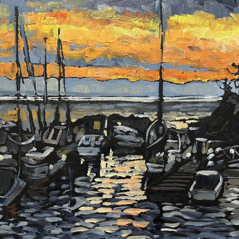 Sunset over the harbour
