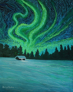 Cabin Below The Aurora Borealis