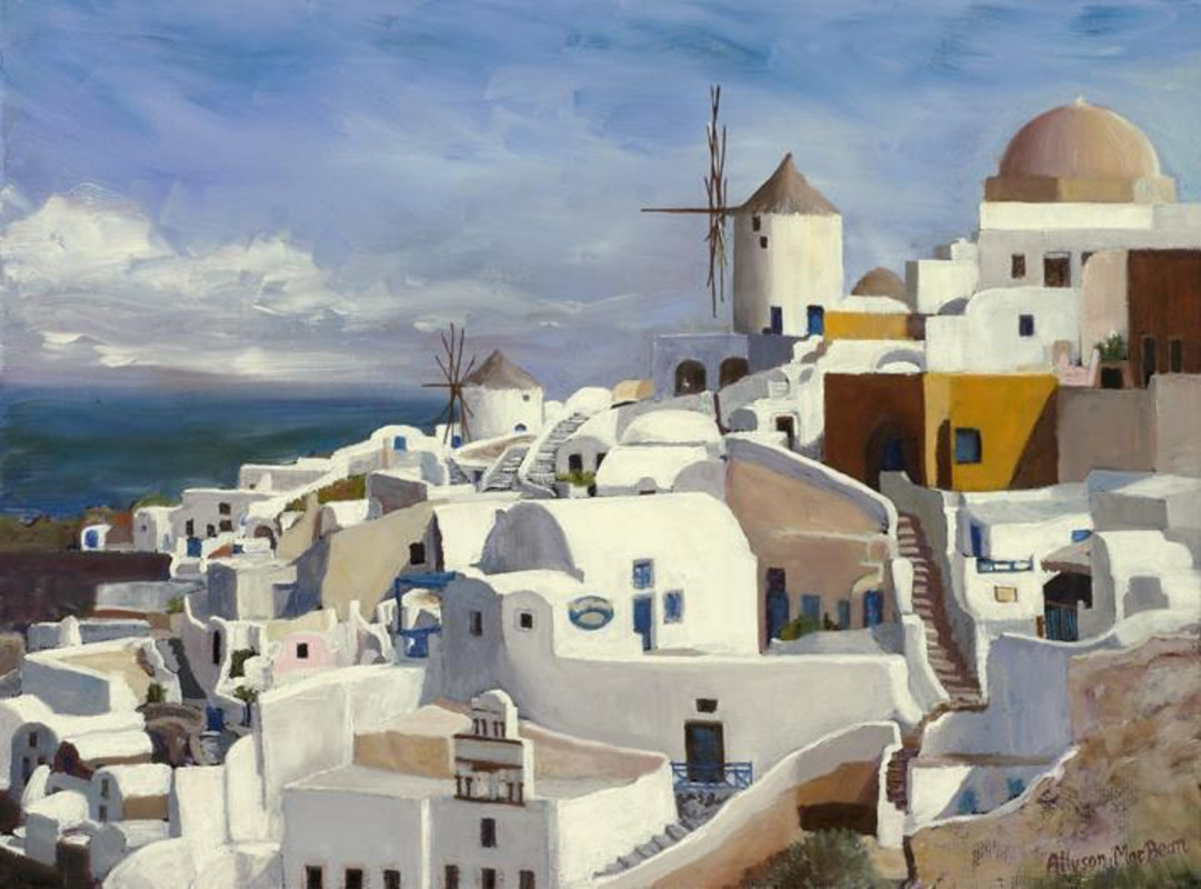 Windmills of Oia Santorini