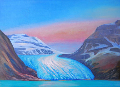 Dawn over the Saskatchewan Glacier